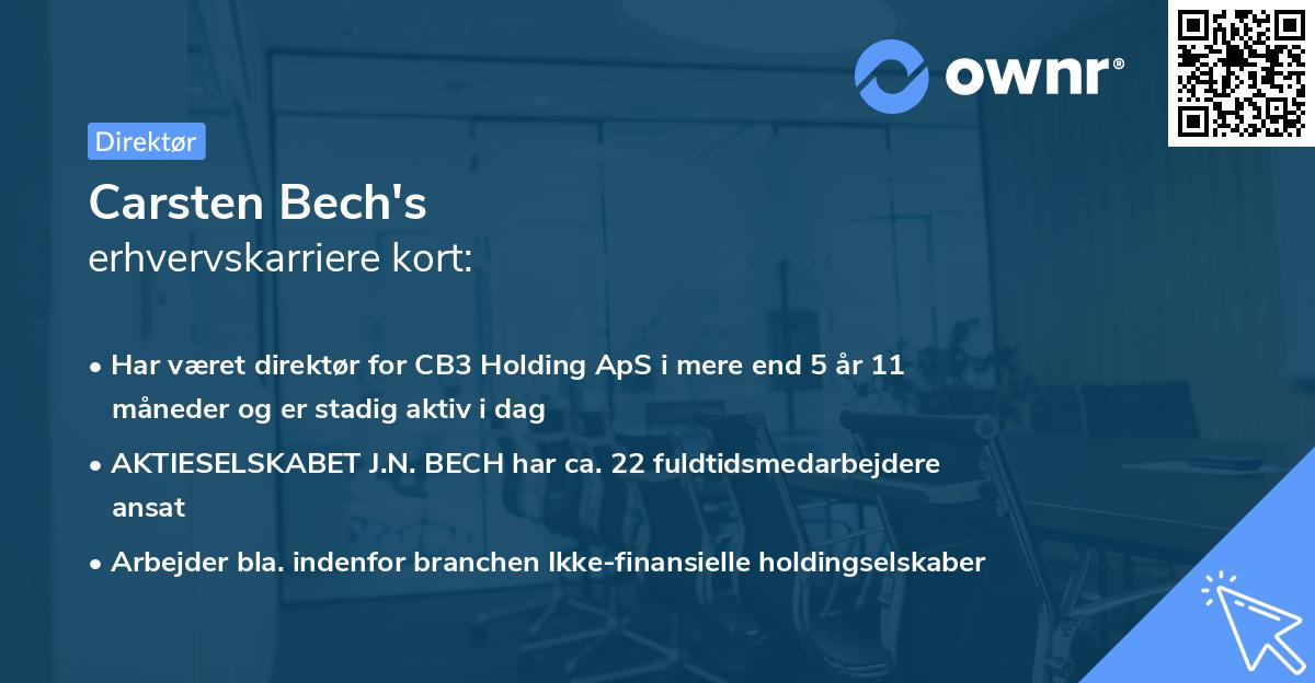 Carsten Bech's erhvervskarriere kort