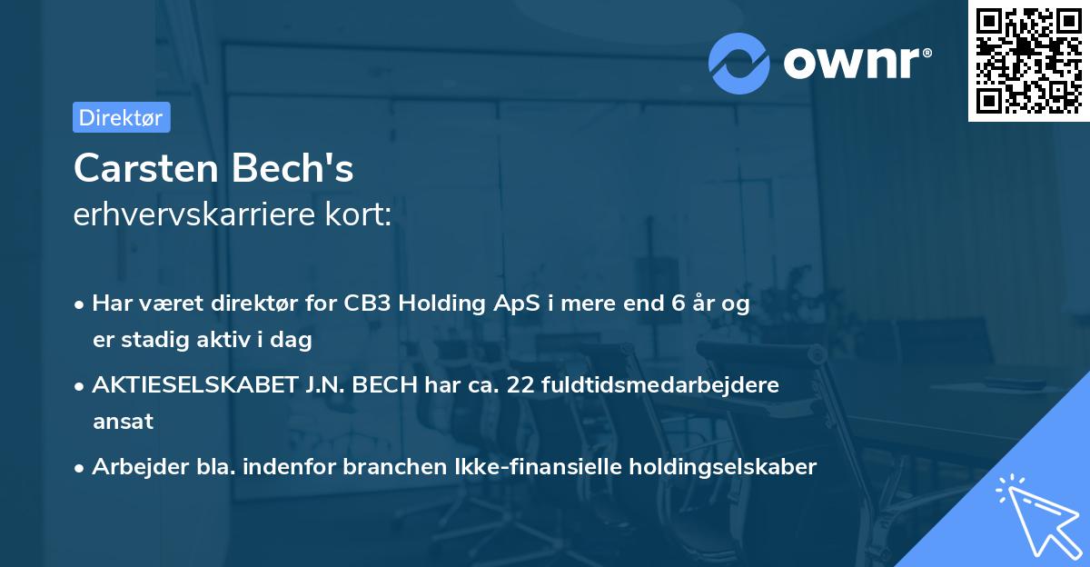 Carsten Bech's erhvervskarriere kort