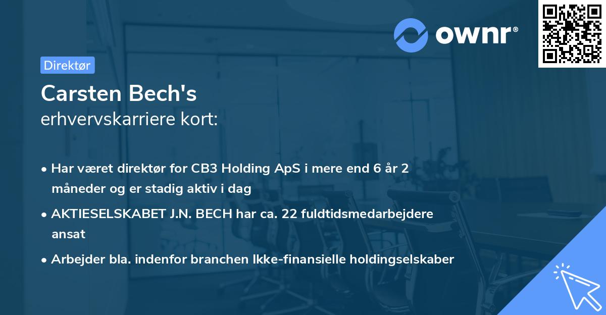 Carsten Bech's erhvervskarriere kort