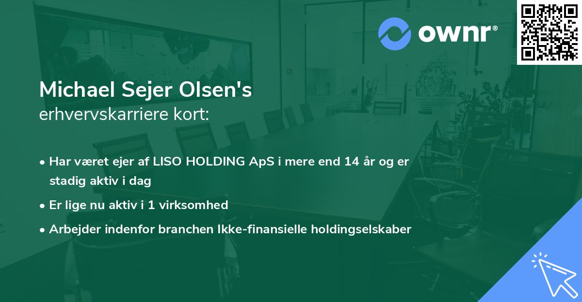 Michael Sejer Olsen's erhvervskarriere kort