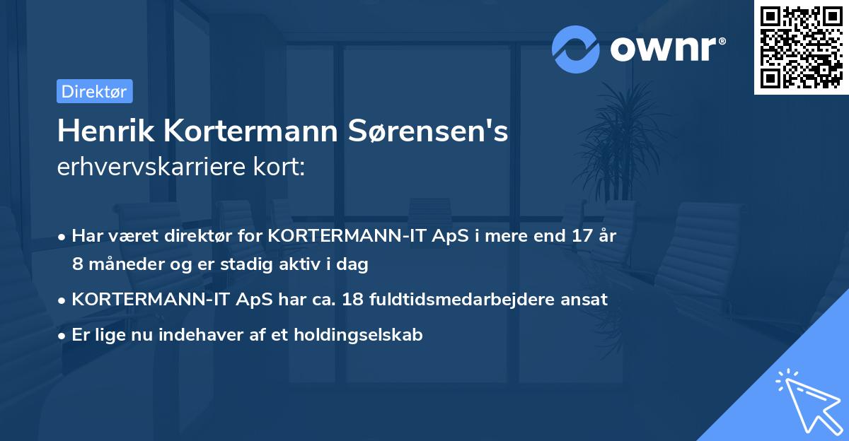 Henrik Kortermann Sørensen's erhvervskarriere kort