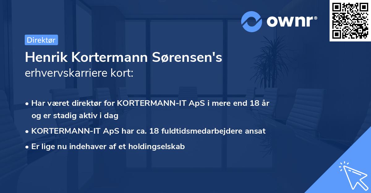 Henrik Kortermann Sørensen's erhvervskarriere kort