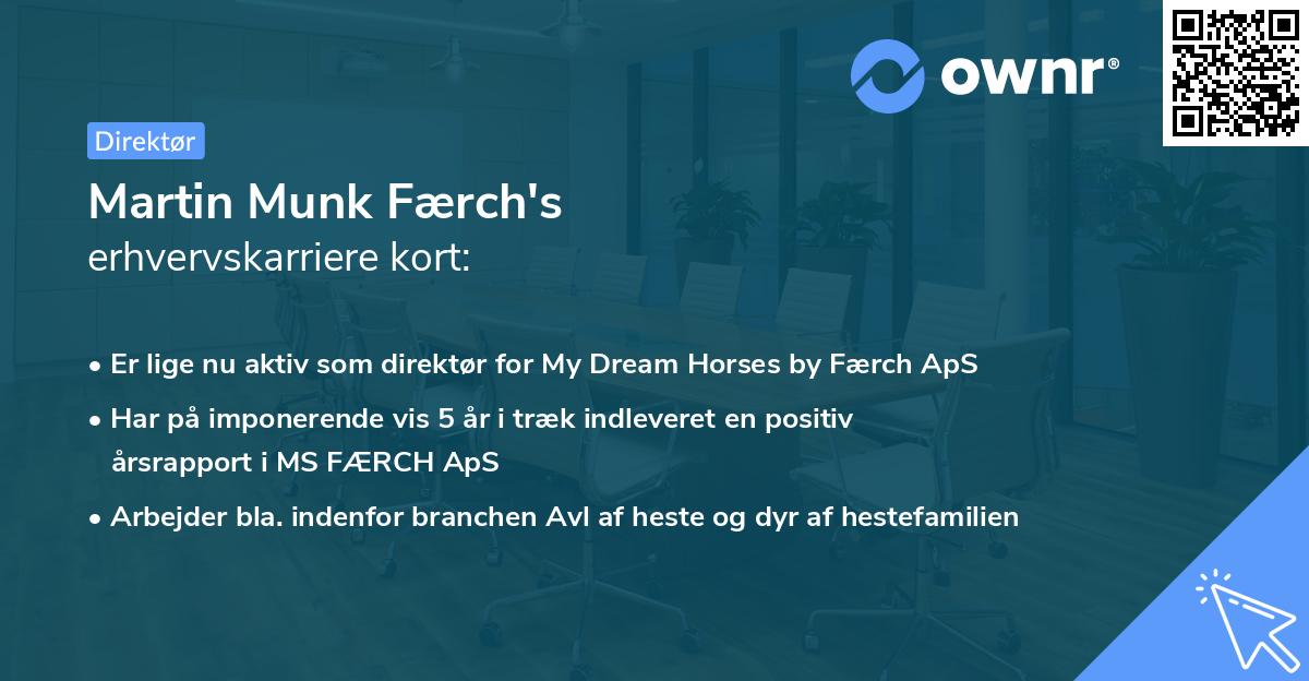 Martin Munk Færch's erhvervskarriere kort