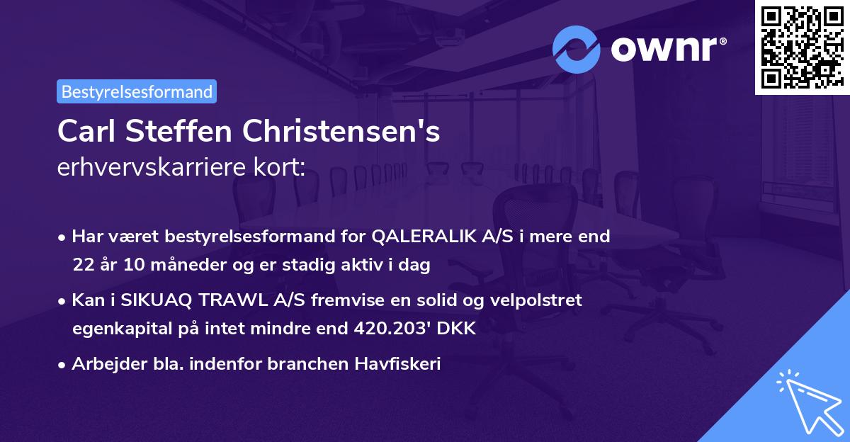 Carl Steffen Christensen's erhvervskarriere kort