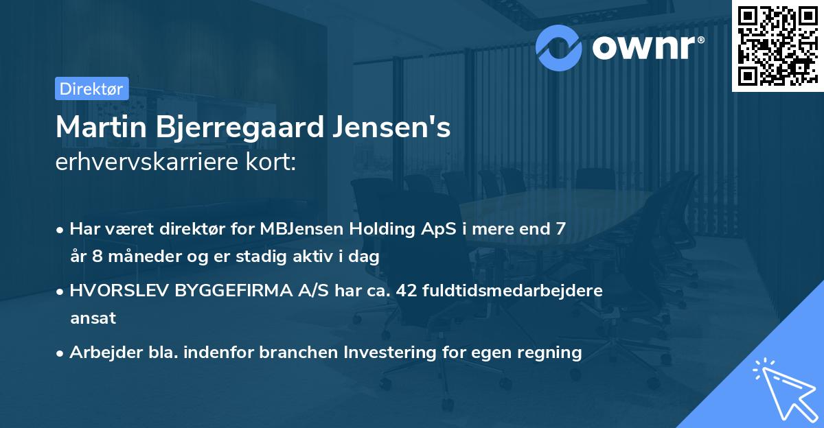 Martin Bjerregaard Jensen's erhvervskarriere kort