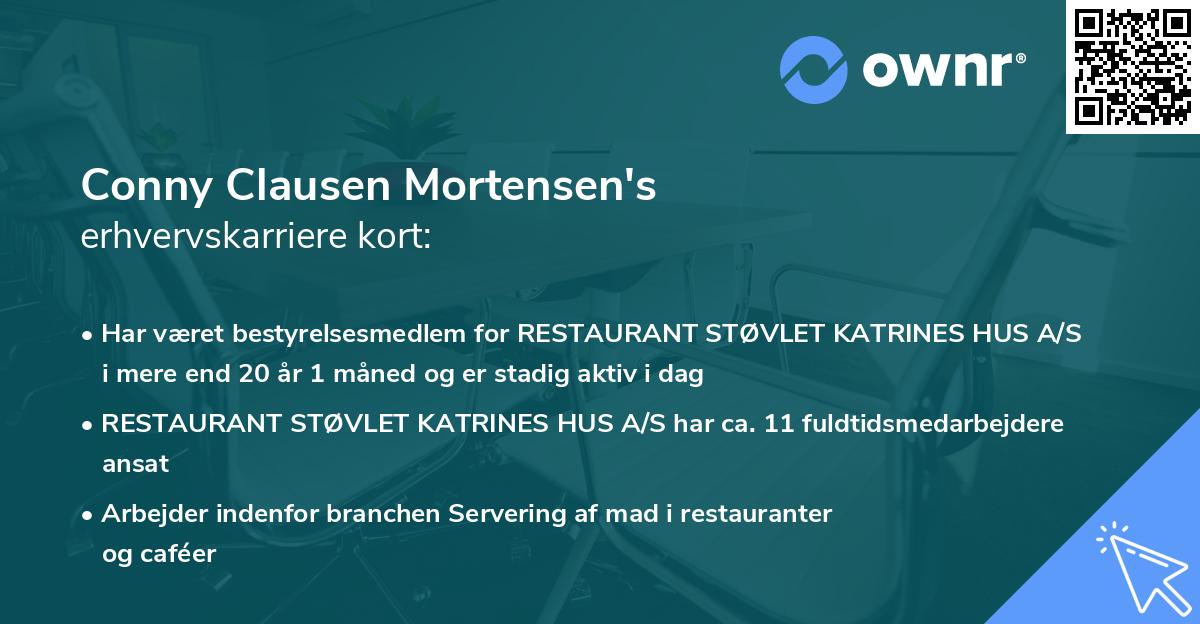 Conny Clausen Mortensen's erhvervskarriere kort