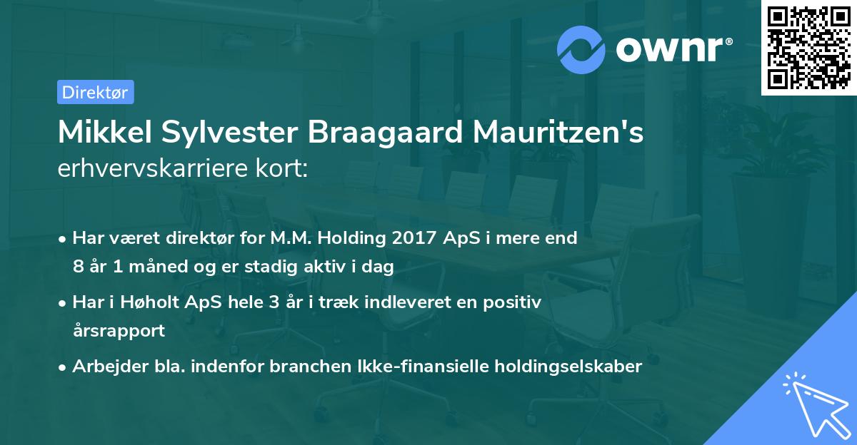 Mikkel Sylvester Braagaard Mauritzen's erhvervskarriere kort