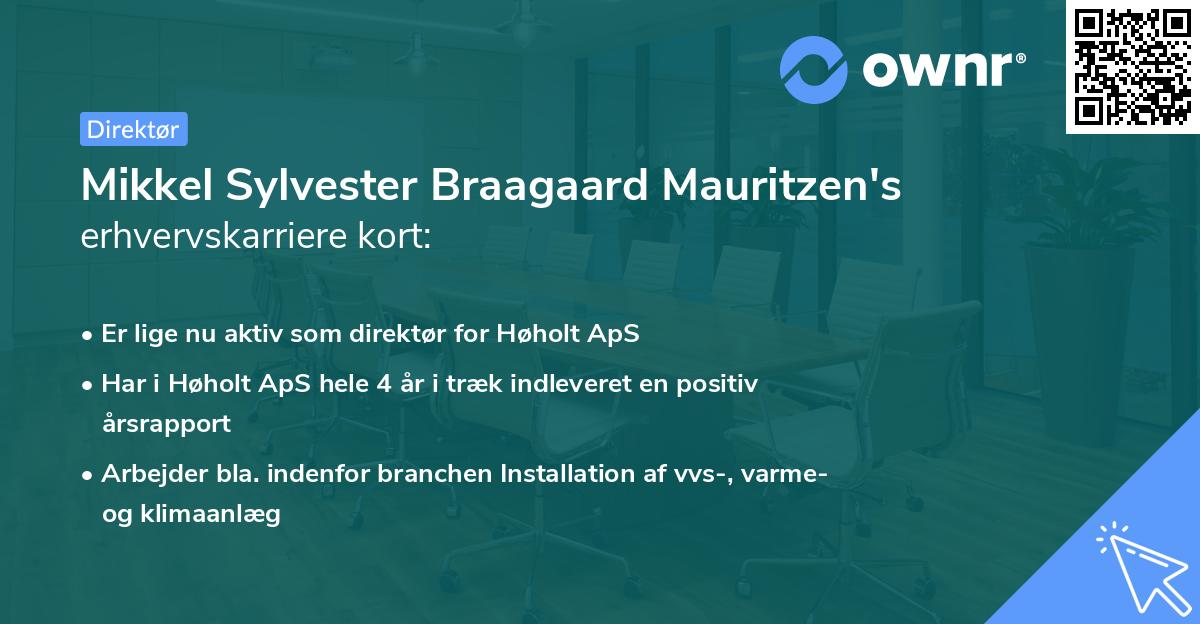 Mikkel Sylvester Braagaard Mauritzen's erhvervskarriere kort