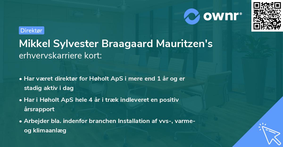 Mikkel Sylvester Braagaard Mauritzen's erhvervskarriere kort
