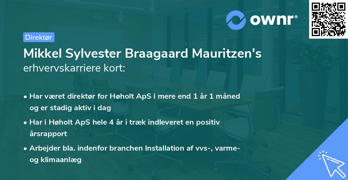 Mikkel Sylvester Braagaard Mauritzen's erhvervskarriere kort