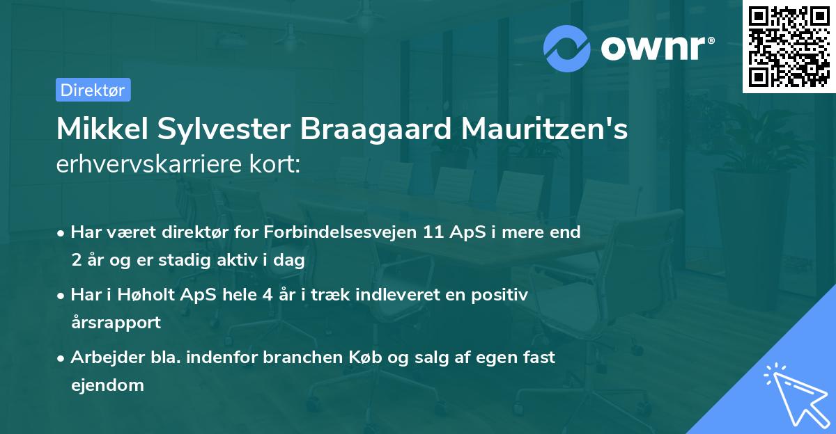 Mikkel Sylvester Braagaard Mauritzen's erhvervskarriere kort