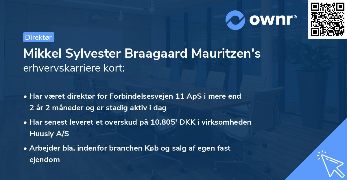 Mikkel Sylvester Braagaard Mauritzen's erhvervskarriere kort
