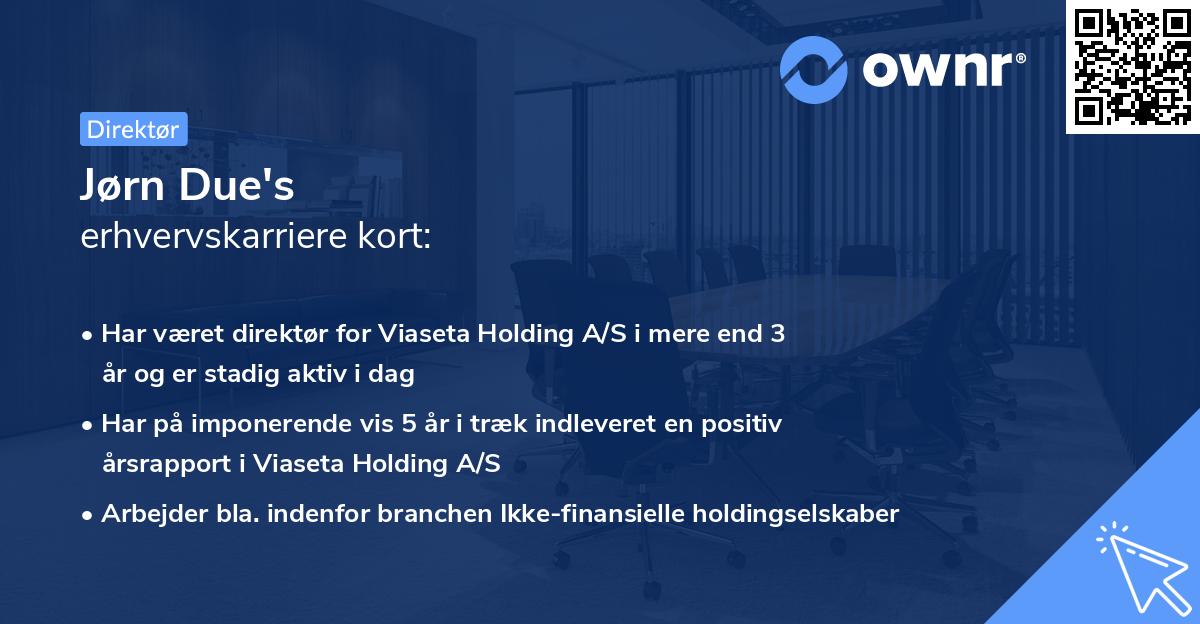 Jørn Due's erhvervskarriere kort
