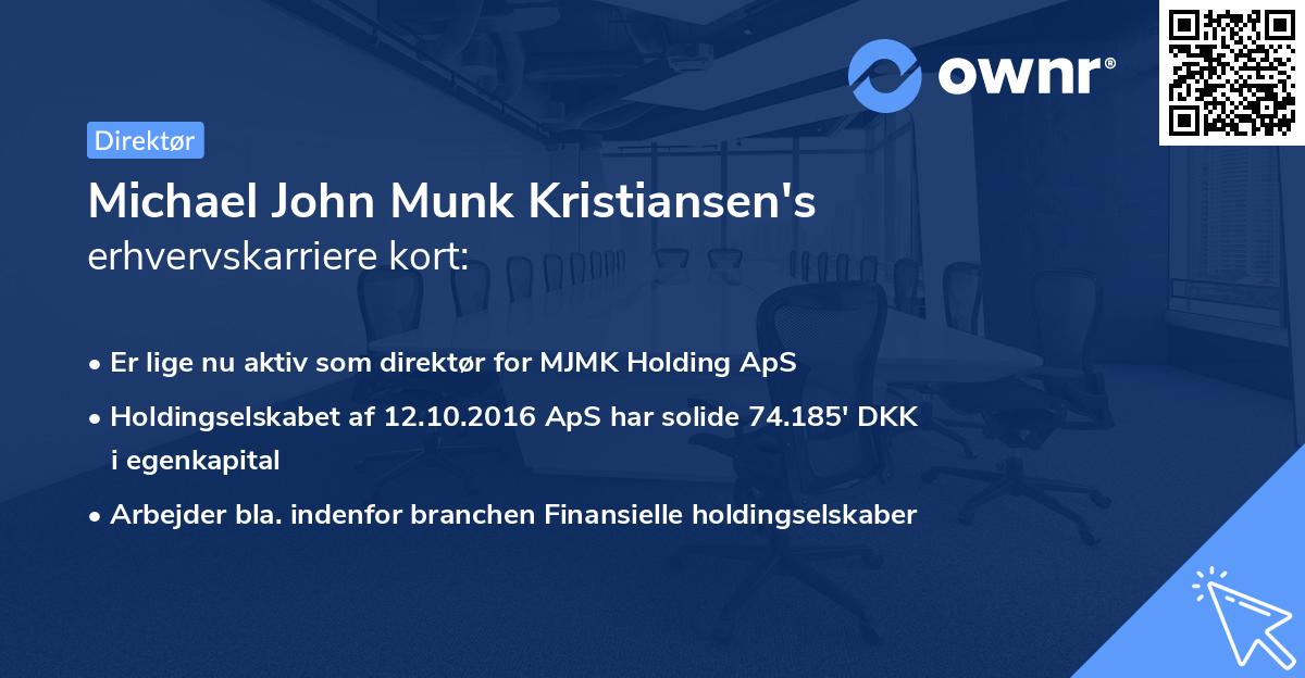 Michael John Munk Kristiansen's erhvervskarriere kort