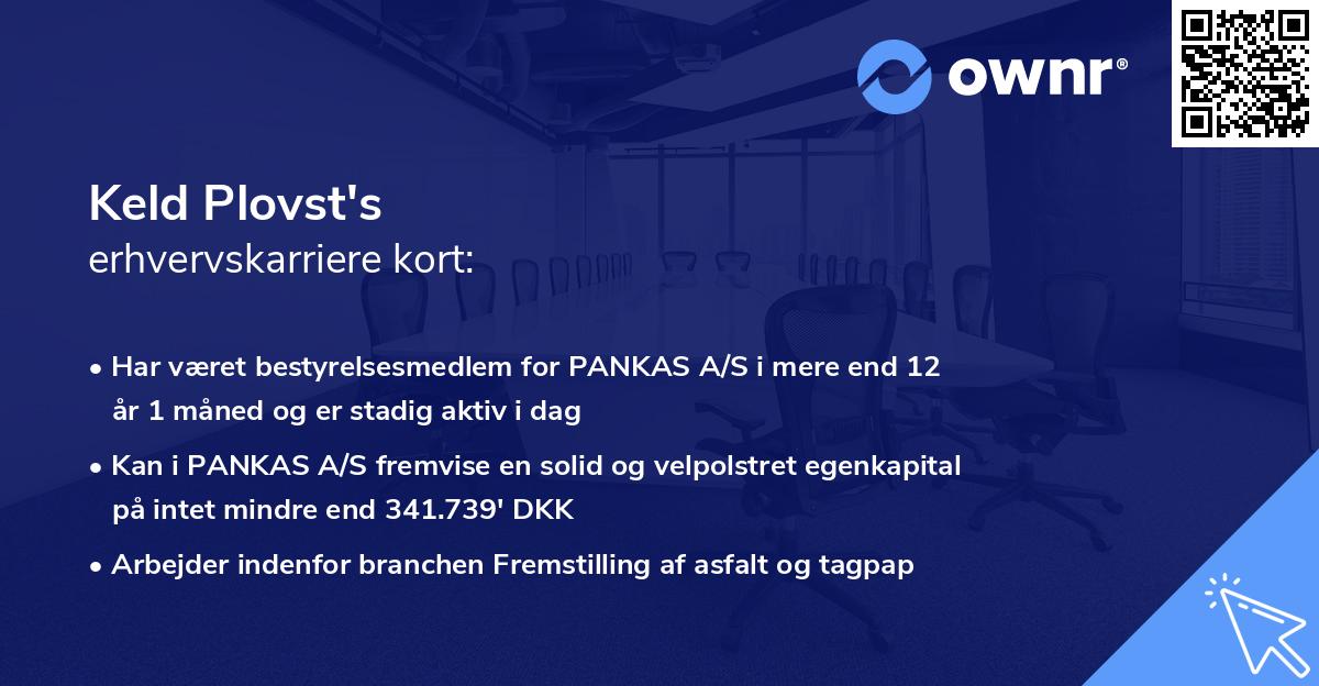Keld Plovst's erhvervskarriere kort