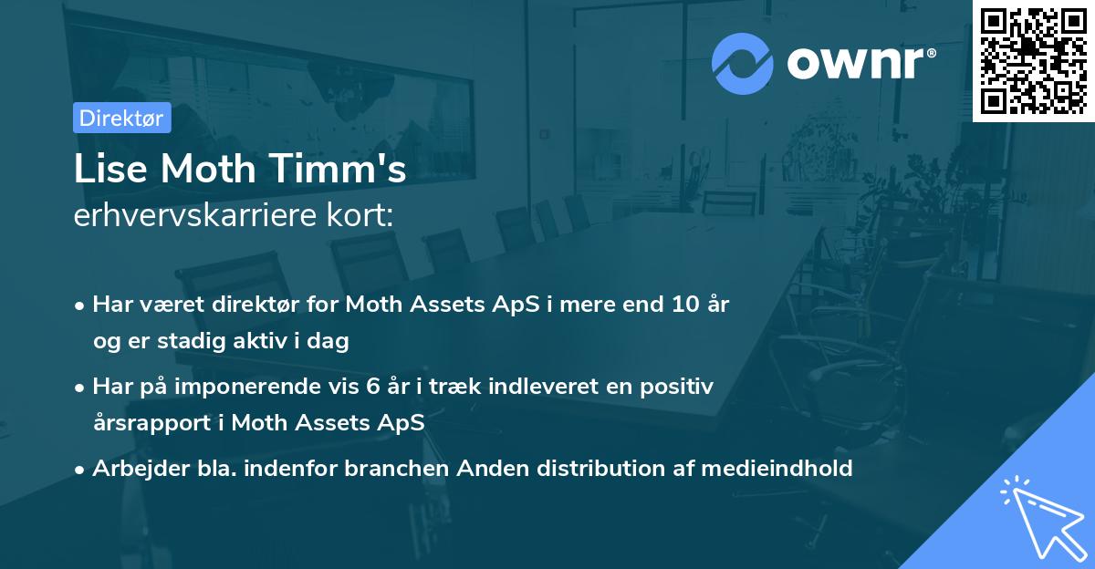 Lise Moth Timm's erhvervskarriere kort