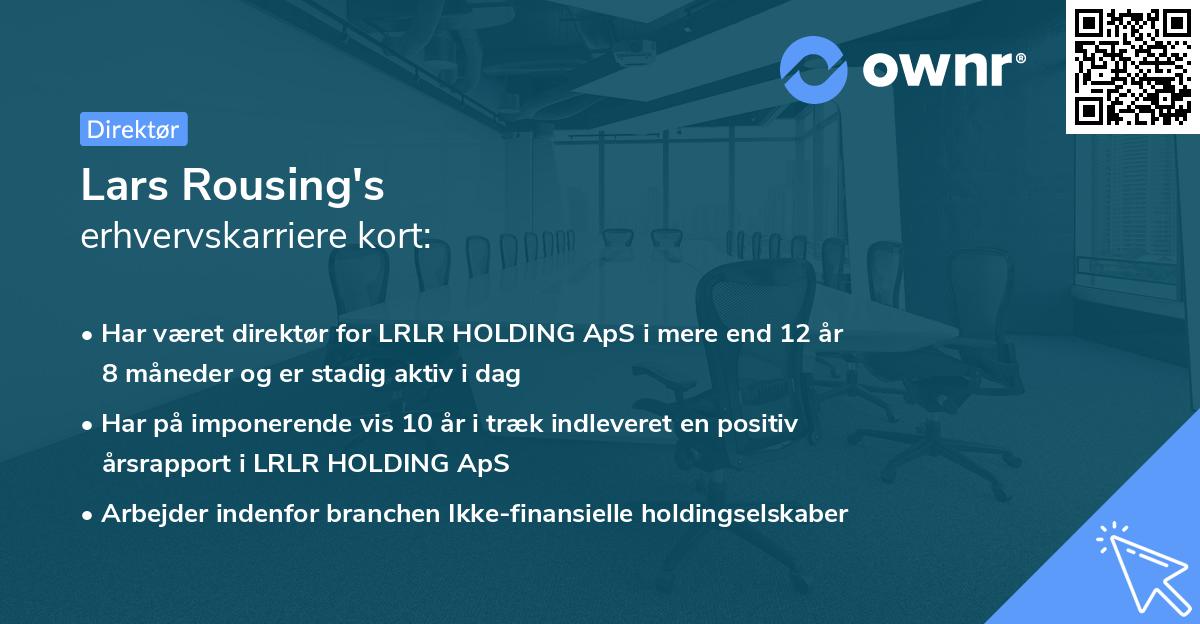 Lars Rousing's erhvervskarriere kort