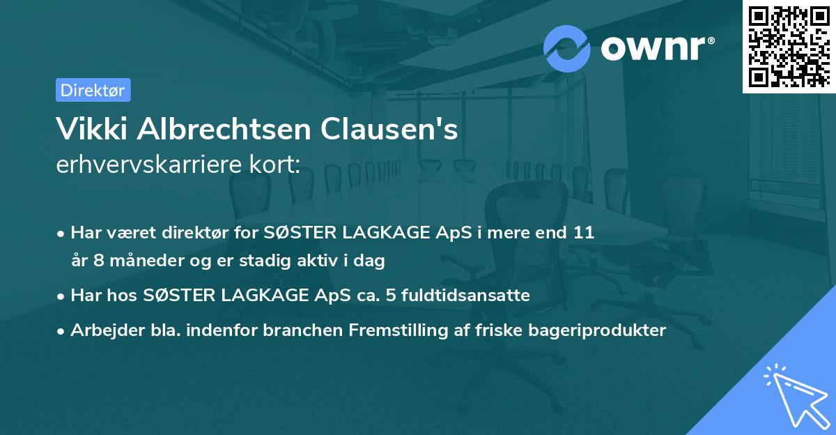 Vikki Albrechtsen Clausen's erhvervskarriere kort