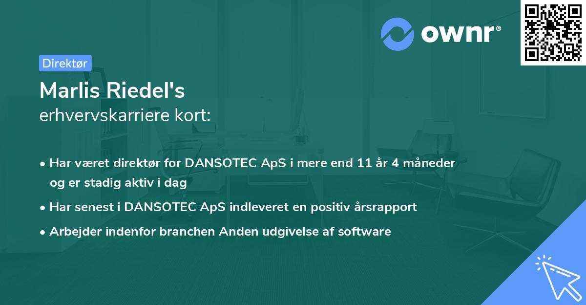 Marlis Riedel's erhvervskarriere kort