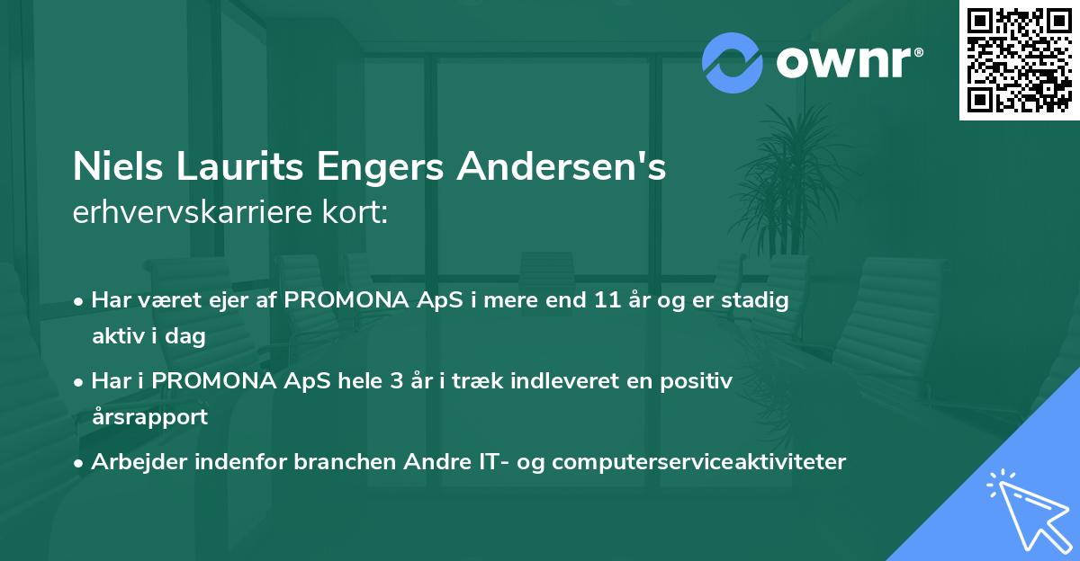 Niels Laurits Engers Andersen's erhvervskarriere kort