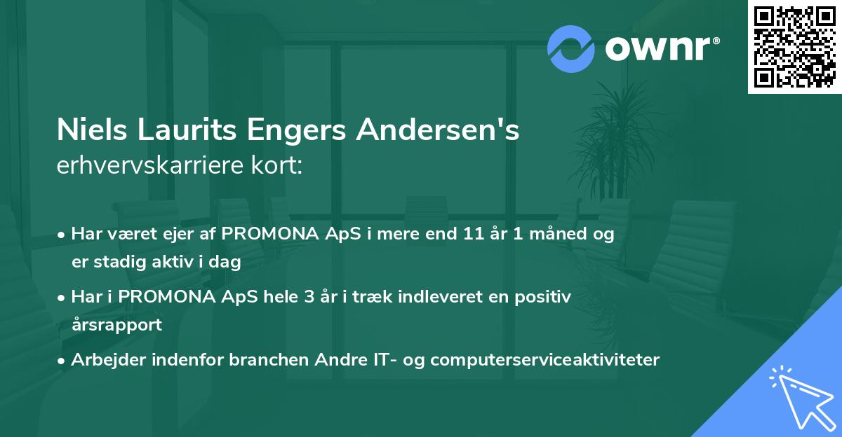 Niels Laurits Engers Andersen's erhvervskarriere kort