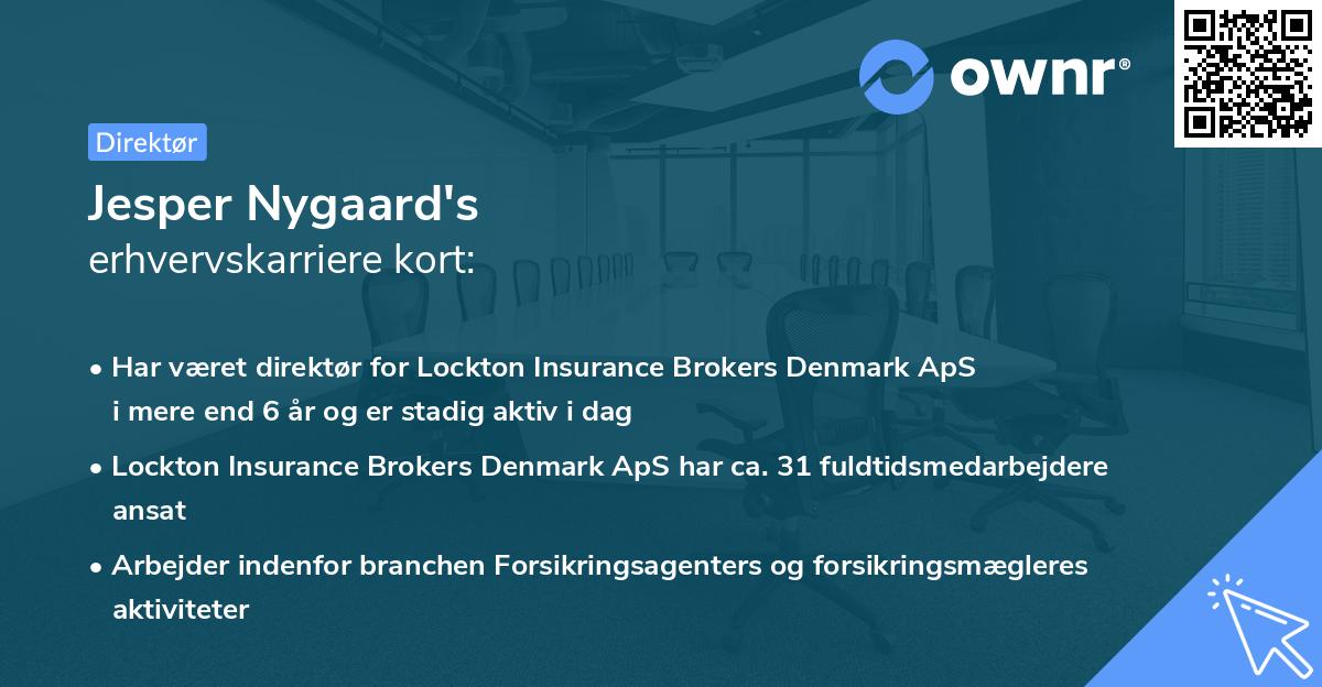 Jesper Nygaard's erhvervskarriere kort