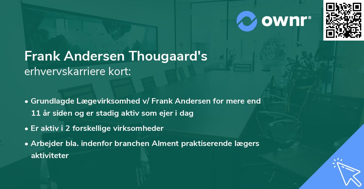 Frank Andersen Thougaard's erhvervskarriere kort