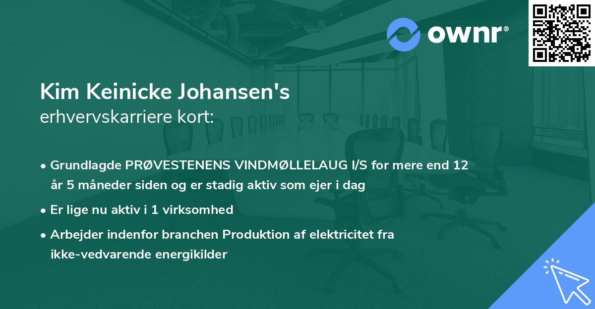 Kim Keinicke Johansen's erhvervskarriere kort