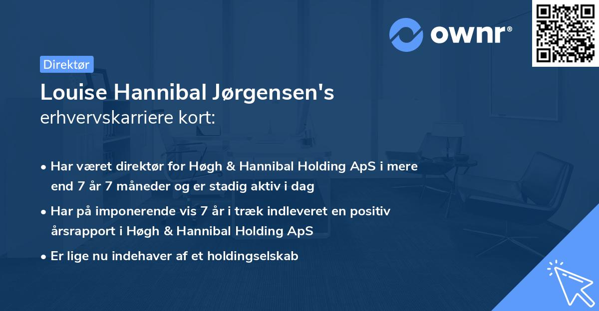 Louise Hannibal Jørgensen's erhvervskarriere kort