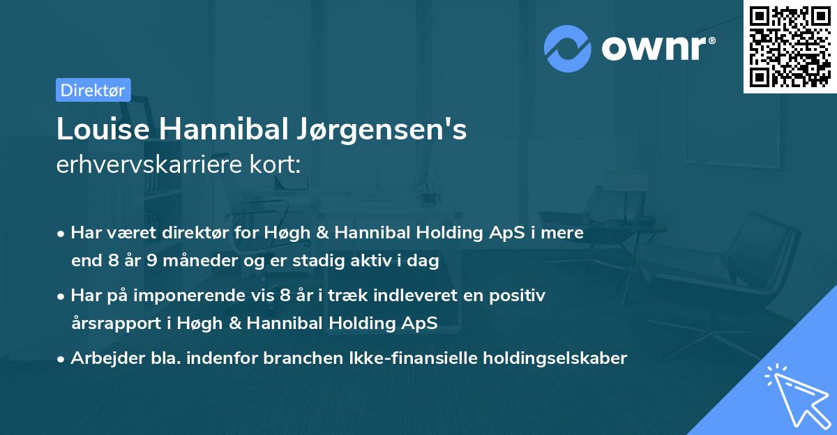 Louise Hannibal Jørgensen's erhvervskarriere kort