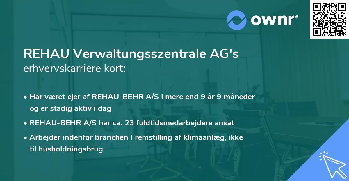 REHAU Verwaltungsszentrale AG's erhvervskarriere kort