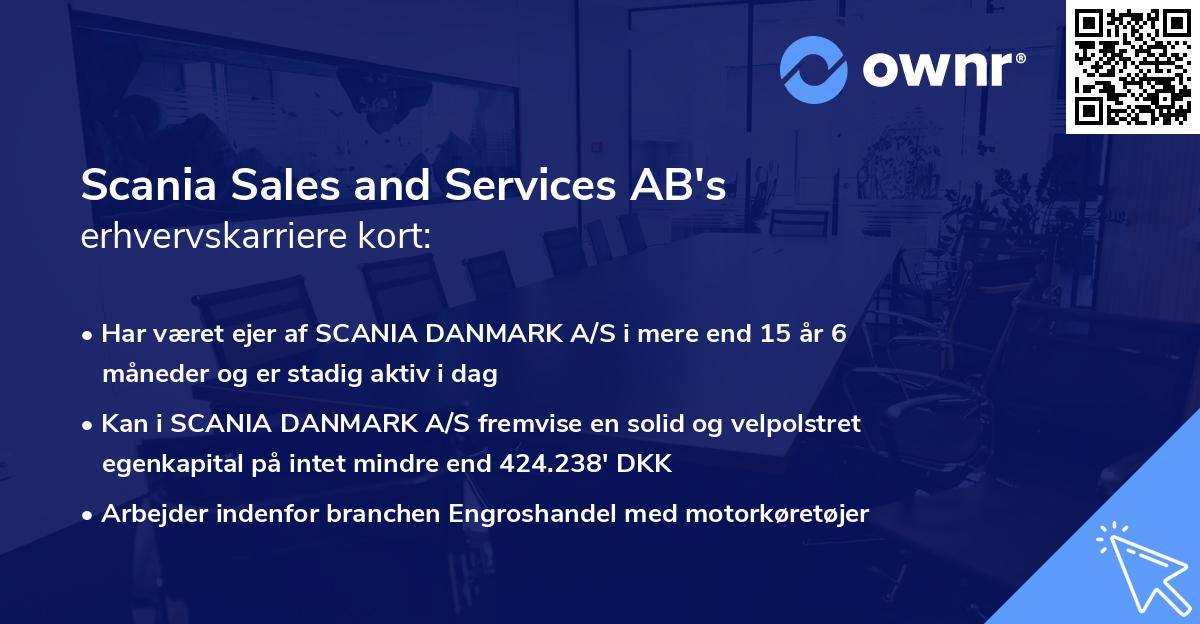 Scania Sales and Services AB's erhvervskarriere kort