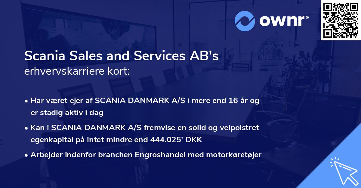Scania Sales and Services AB's erhvervskarriere kort