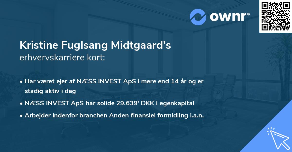 Kristine Fuglsang Midtgaard's erhvervskarriere kort