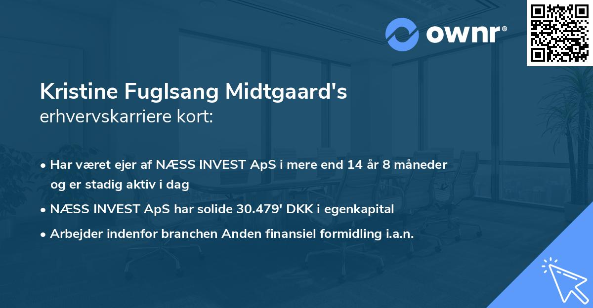 Kristine Fuglsang Midtgaard's erhvervskarriere kort