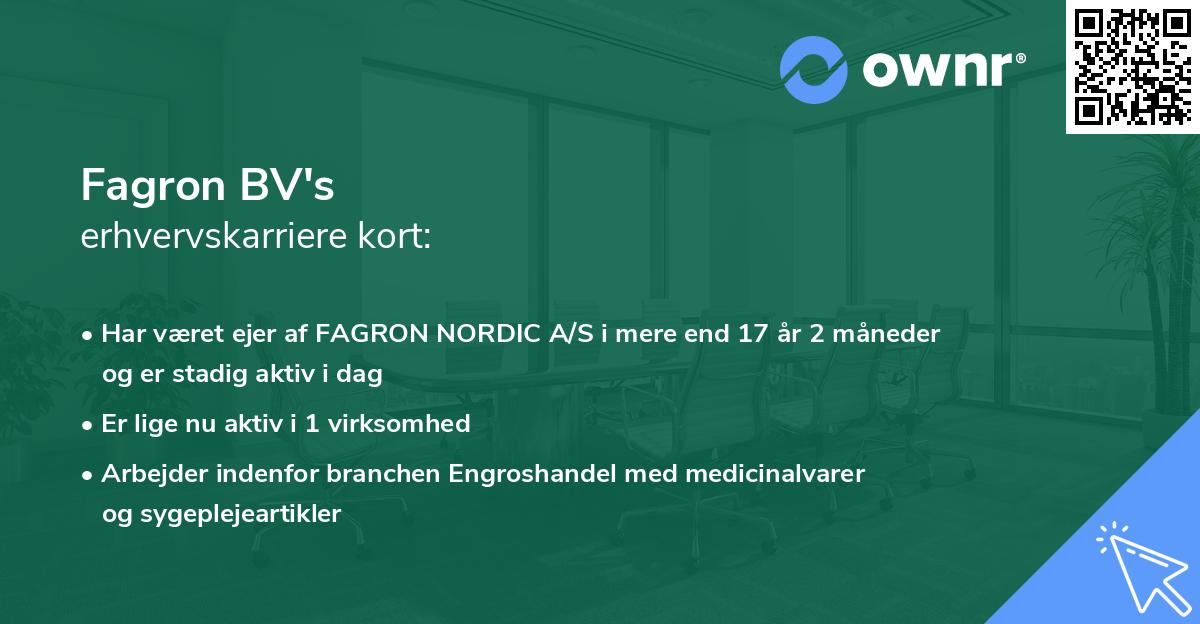 Fagron BV's erhvervskarriere kort