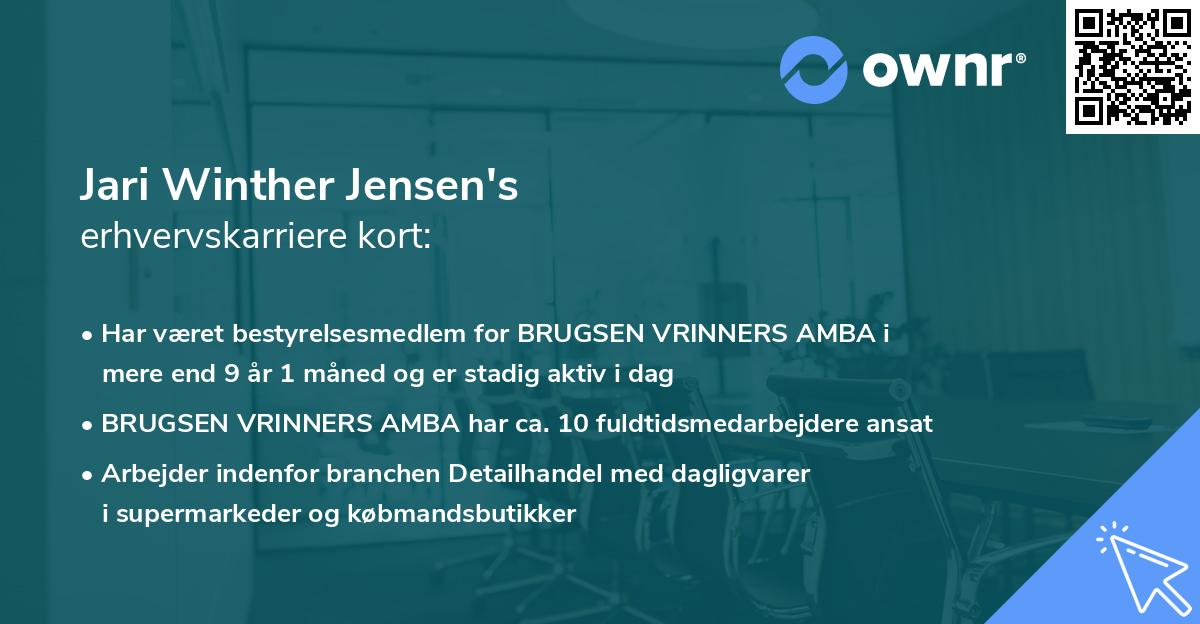 Jari Winther Jensen's erhvervskarriere kort