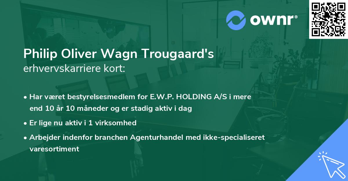 Philip Oliver Wagn Trougaard's erhvervskarriere kort