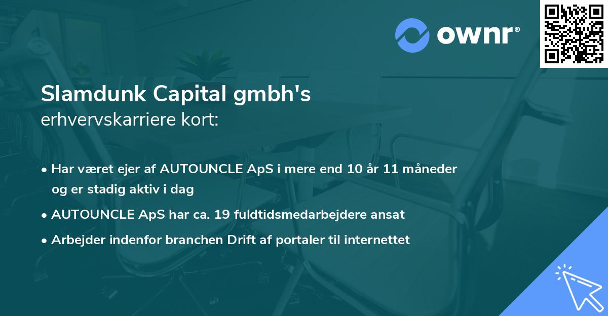 Slamdunk Capital gmbh's erhvervskarriere kort