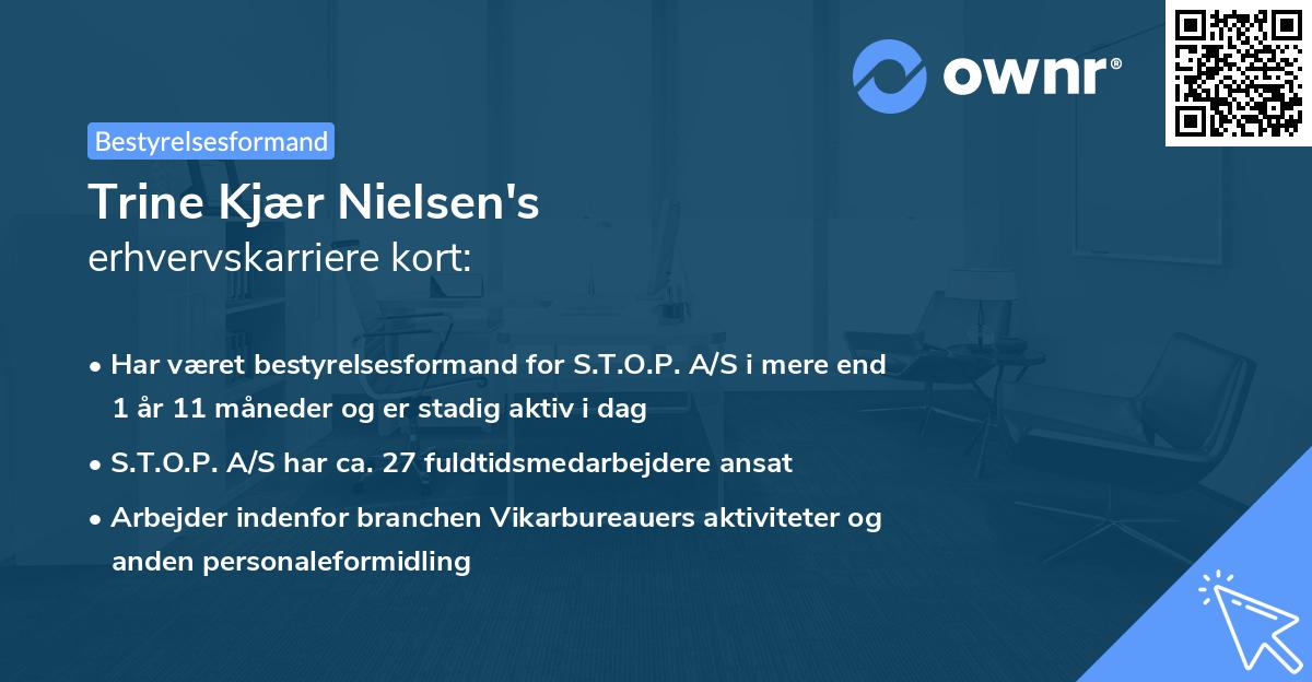 Trine Kjær Nielsen's erhvervskarriere kort