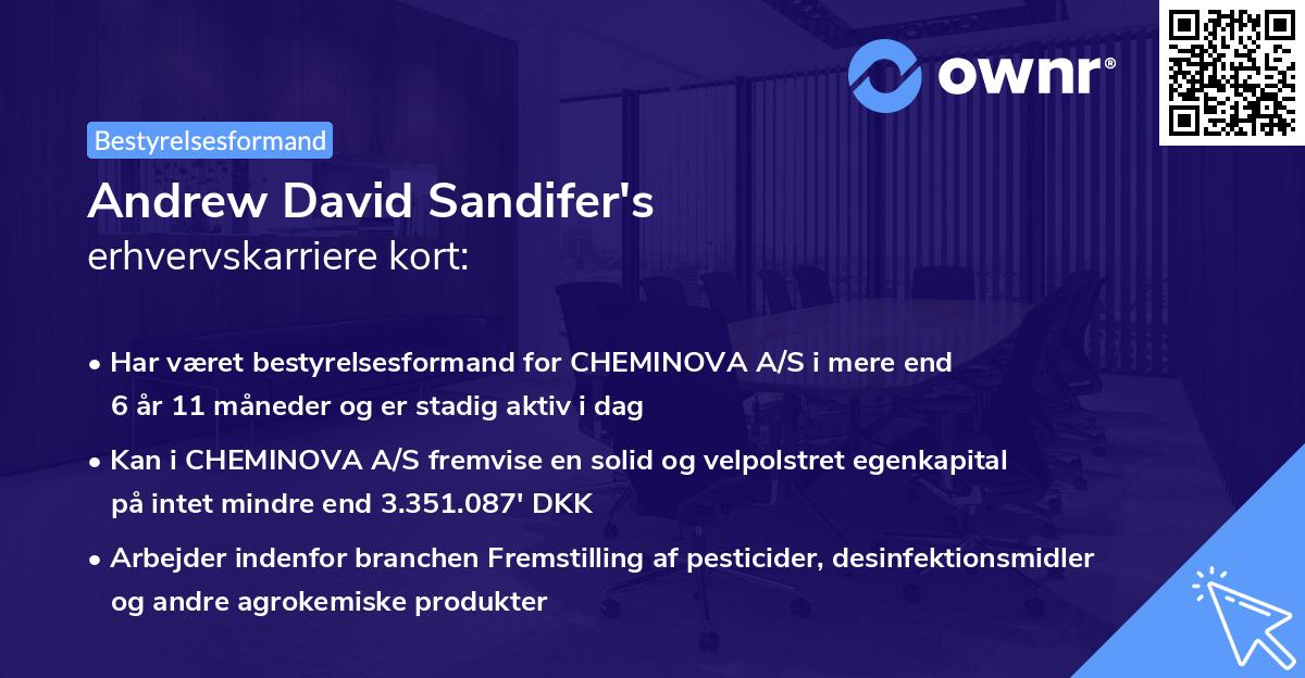 Andrew David Sandifer's erhvervskarriere kort