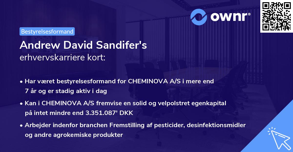 Andrew David Sandifer's erhvervskarriere kort