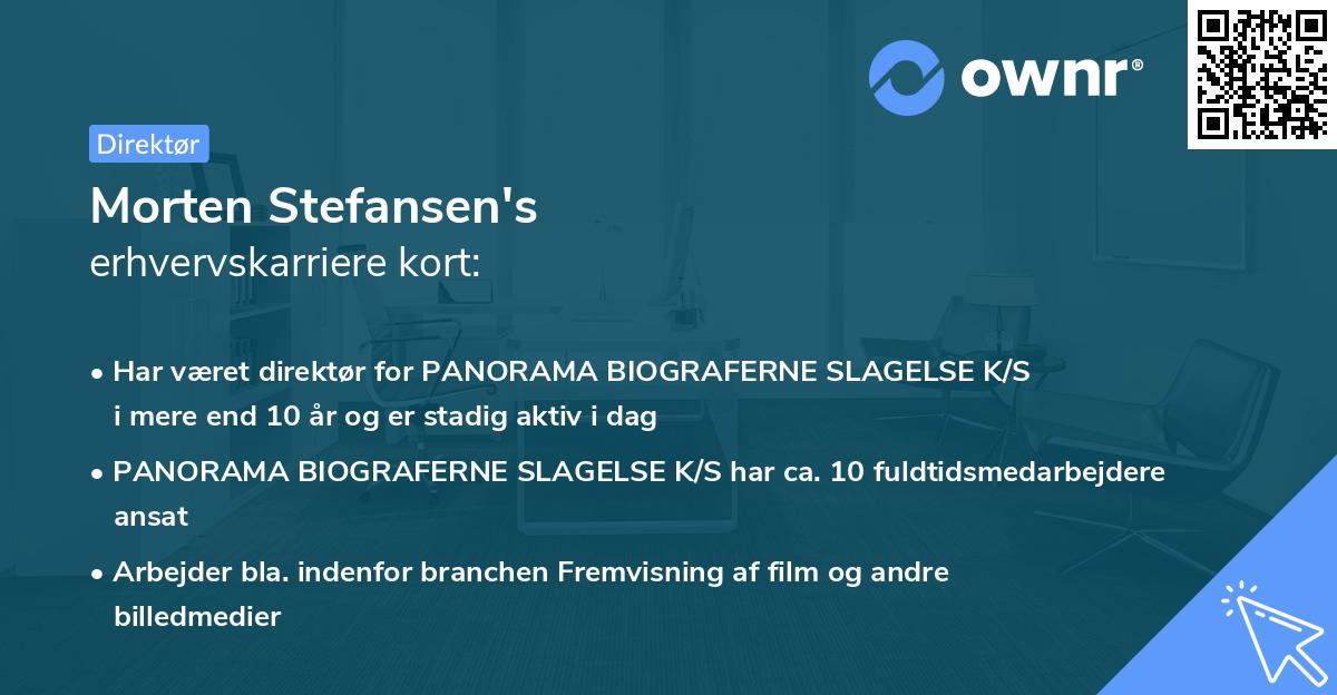 Morten Stefansen's erhvervskarriere kort