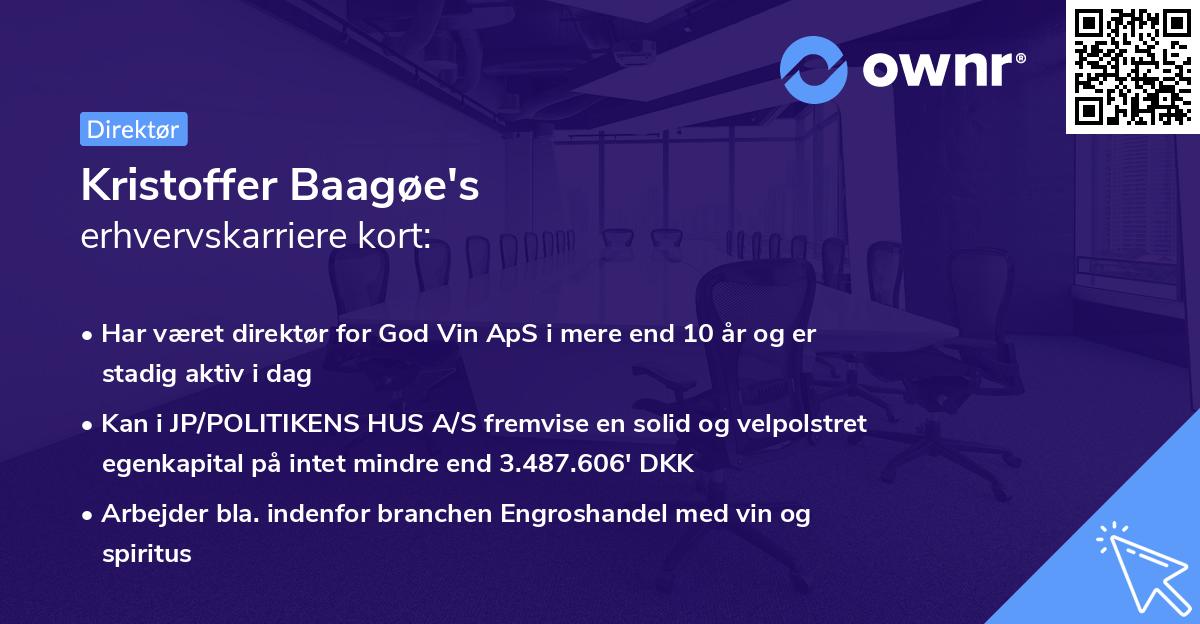 Kristoffer Baagøe's erhvervskarriere kort