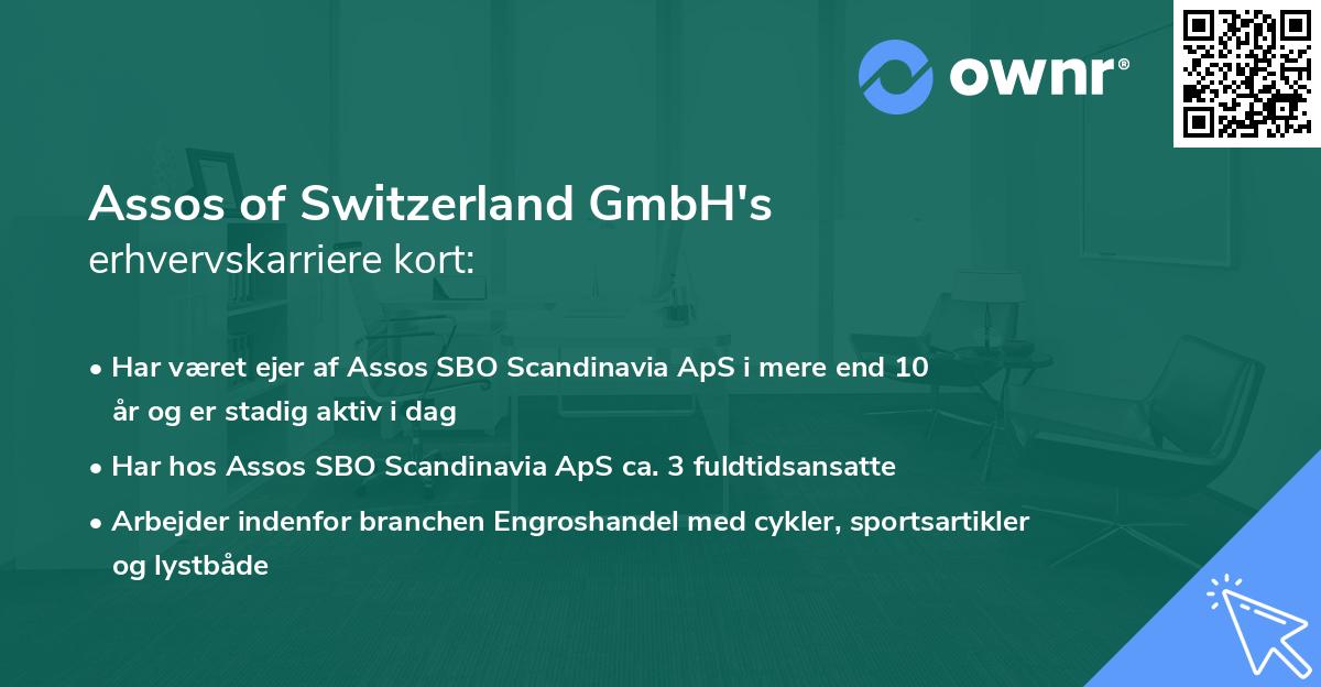 Assos of Switzerland GmbH's erhvervskarriere kort