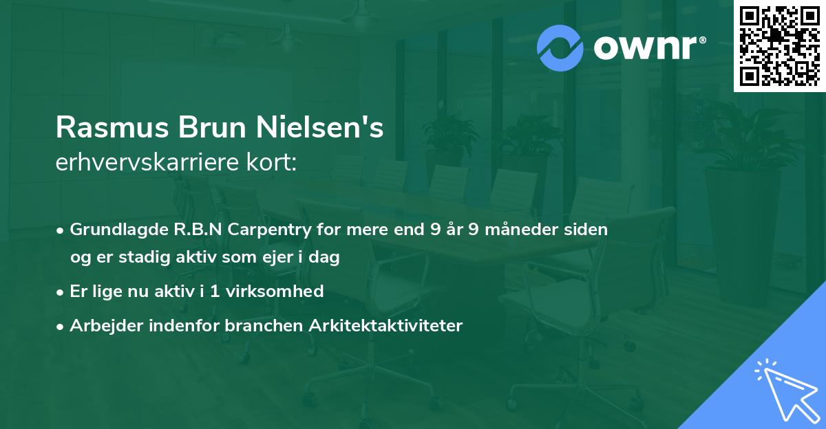 Rasmus Brun Nielsen's erhvervskarriere kort