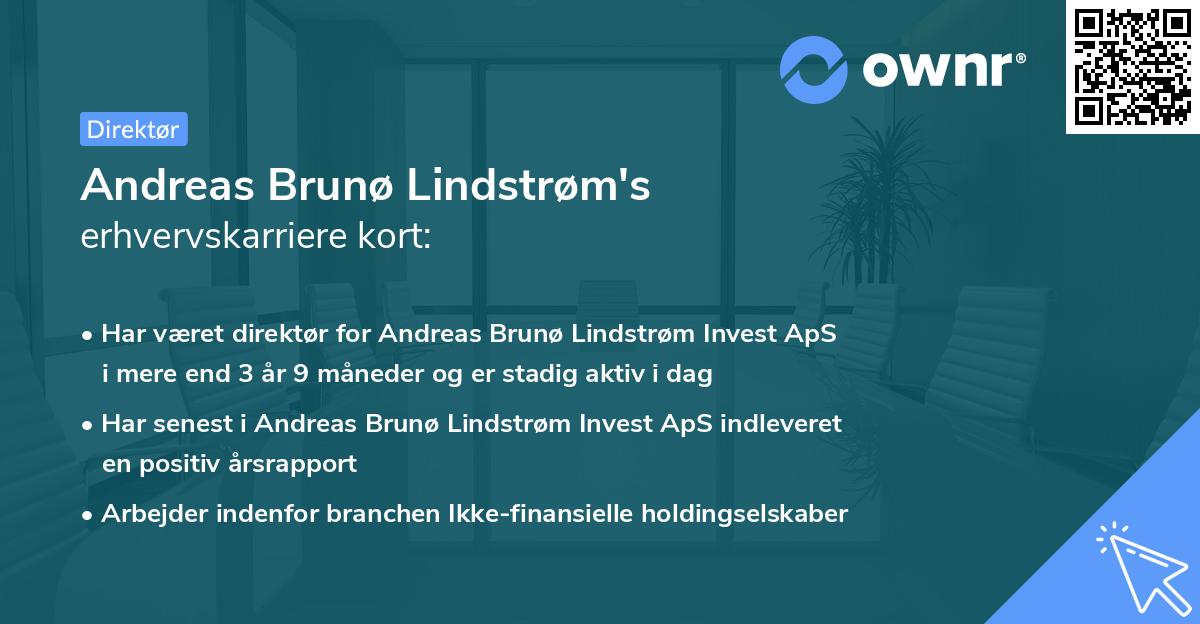 Andreas Brunø Lindstrøm's erhvervskarriere kort