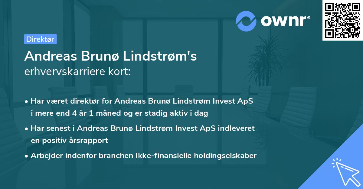 Andreas Brunø Lindstrøm's erhvervskarriere kort