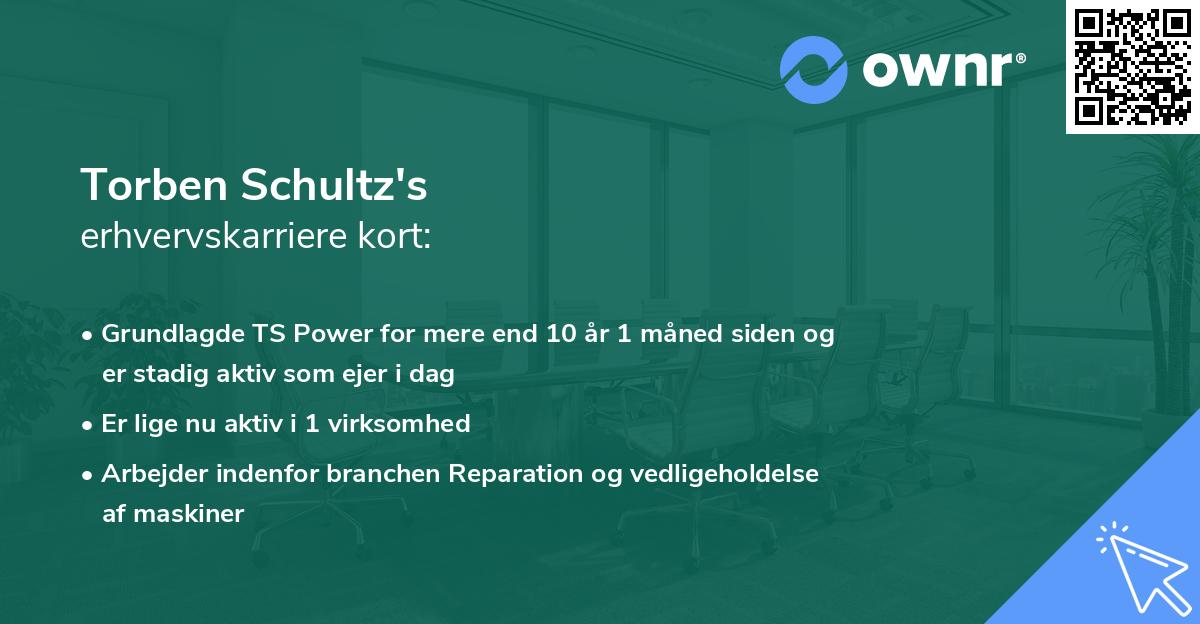 Torben Schultz's erhvervskarriere kort