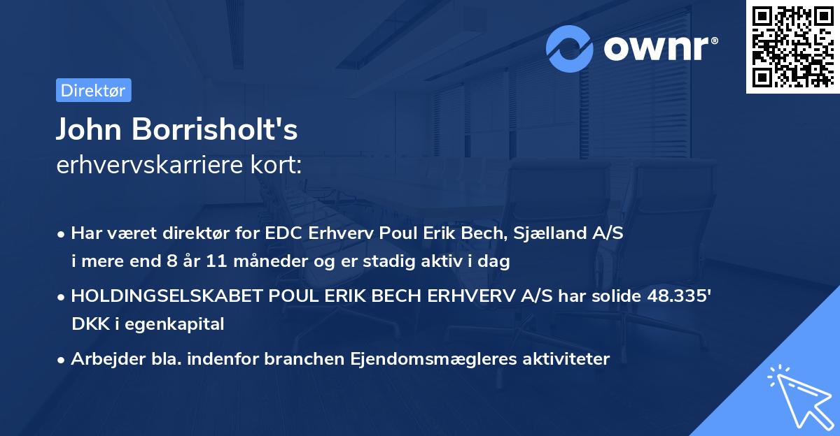 John Borrisholt's erhvervskarriere kort